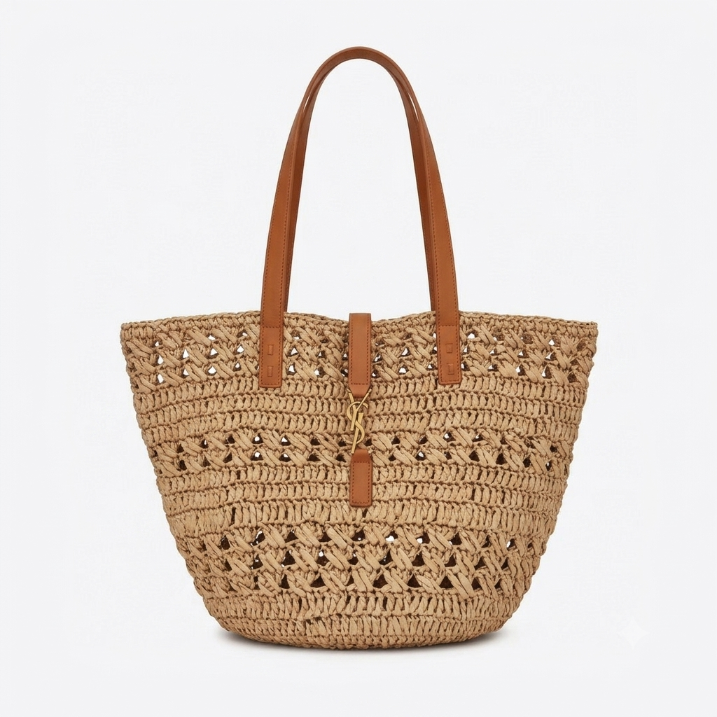 YVES SAINT LAURENT HANDBAG IN RAFFIA