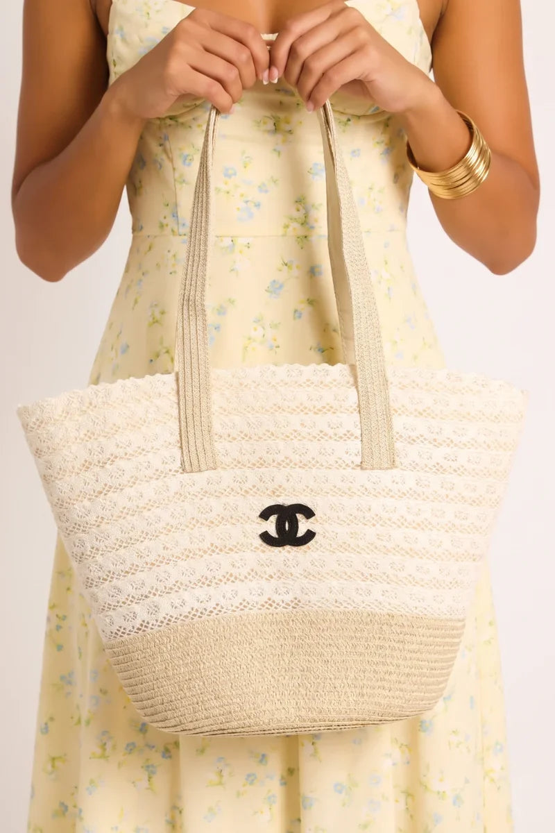 CHANEL CLASSIC BAG IN WOVEN MATERIAL