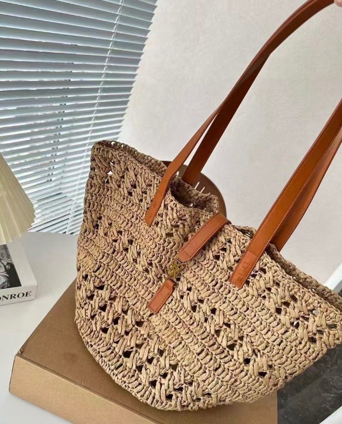 YVES SAINT LAURENT HANDBAG IN RAFFIA