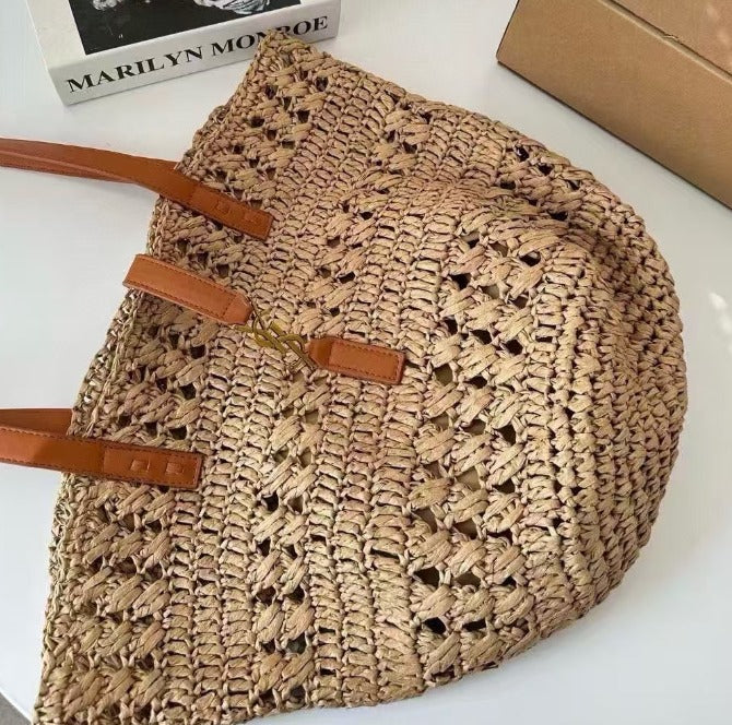 YVES SAINT LAURENT HANDBAG IN RAFFIA