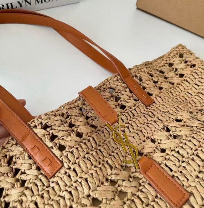 YVES SAINT LAURENT HANDBAG IN RAFFIA