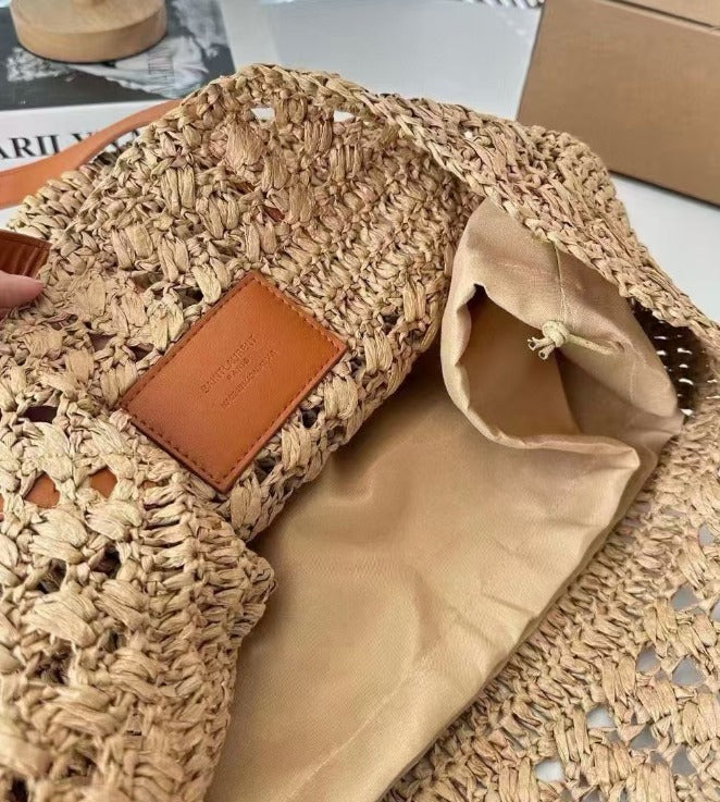 YVES SAINT LAURENT HANDBAG IN RAFFIA